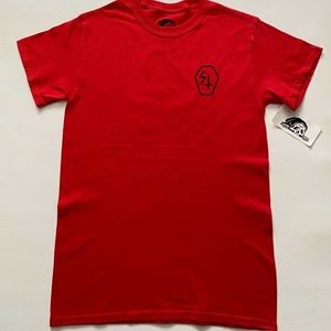 New Men's Lurking Class by Sketchy Tank Red GRAPHIC T Shirt Size S